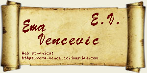 Ema Venčević vizit kartica